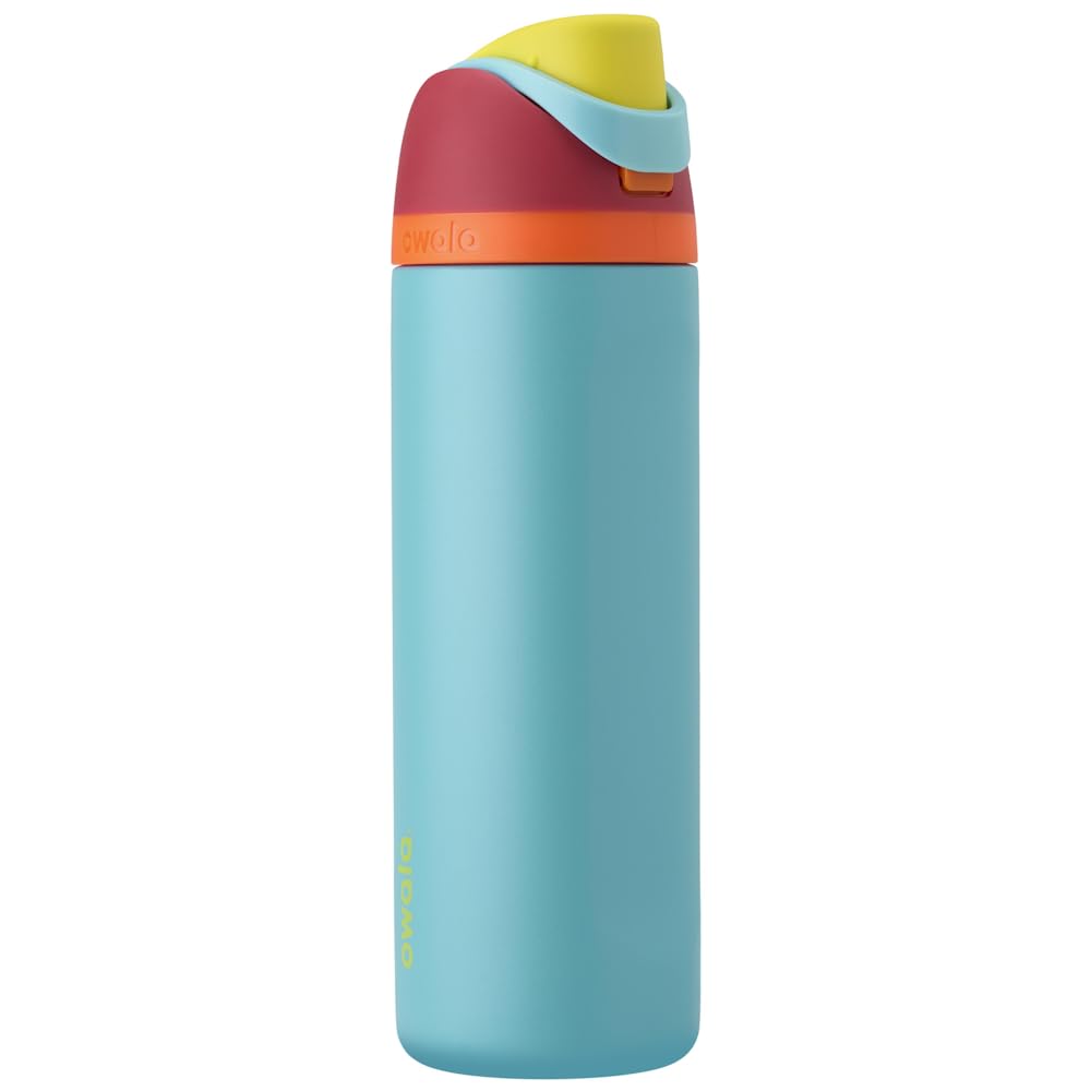 Owala FreeSip Insulated Stainless Steel Water Bottle with Straw, BPA-Free Sports Water Bottle, Great for Travel, 24 Oz, Daybreak