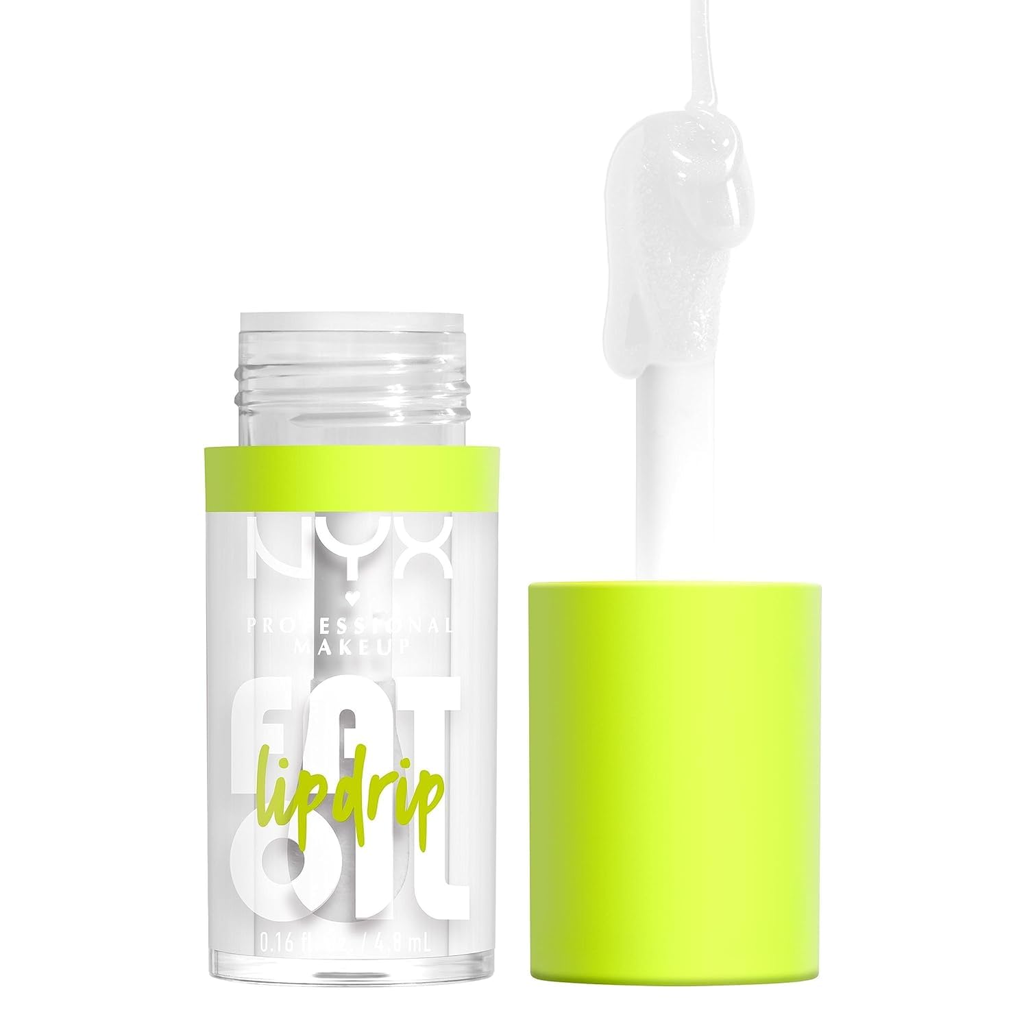 NYX PROFESSIONAL MAKEUP Fat Oil Lip Drip, Moisturizing Lip Oil Gloss, Vegan Tinted Formula, Up to 12 HR Hydration - Follow Back (Shimmering Warm Nude)