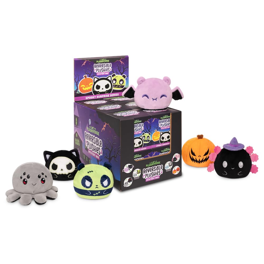 TeeTurtle Spongebob Squarepants Series Reversible Plushie Mystery Box - 3-Inch Mini Two-Sided Blind Box Plush with Embroidered Details - Cute Collectible Surprise Toy for Kids, Teens, and Adults