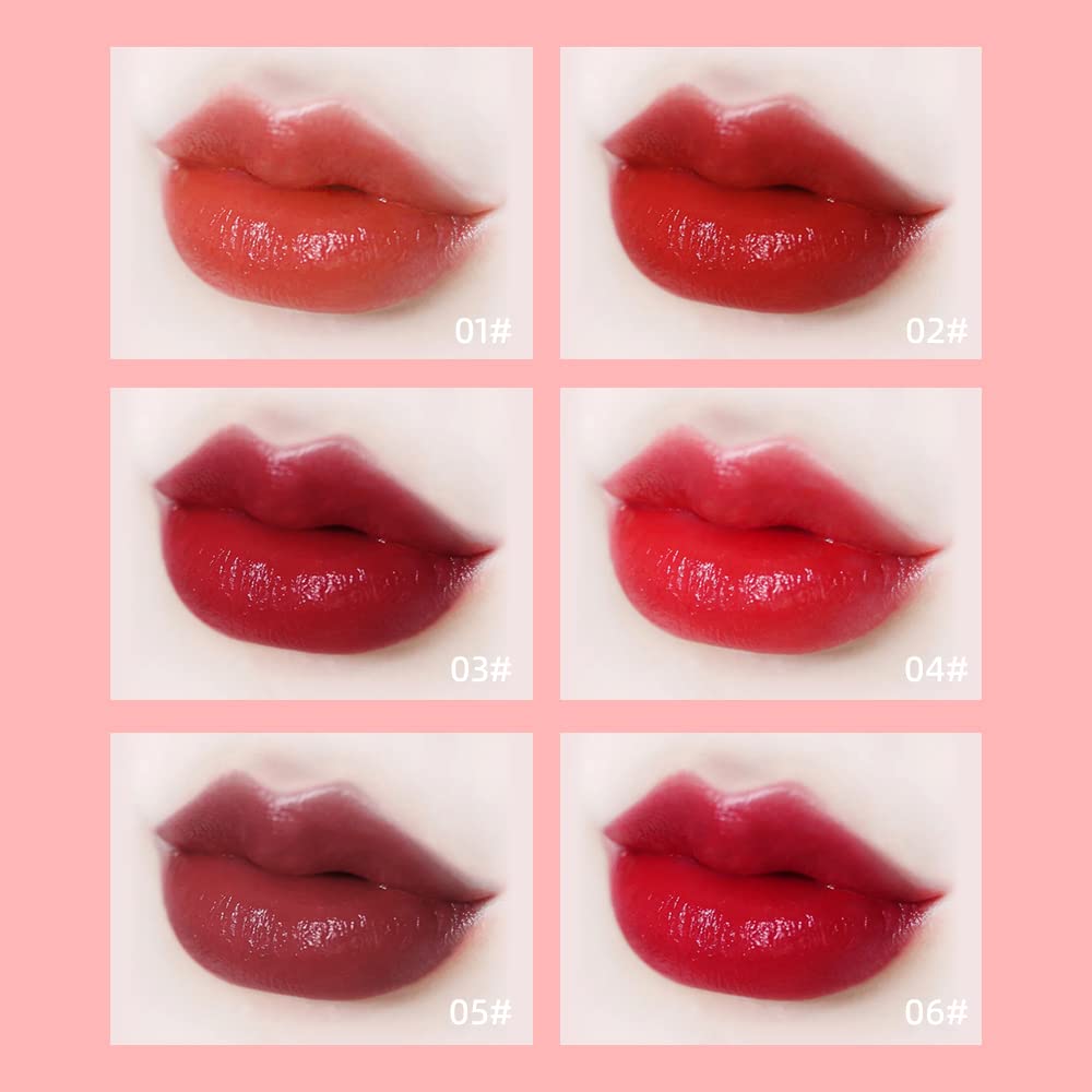 Miniling 6-Color Korean Lip Tint Set - Watery, Velvet Matte Lipsticks for Lips and Cheeks - Long-Lasting, Non-Stick, Shimmery