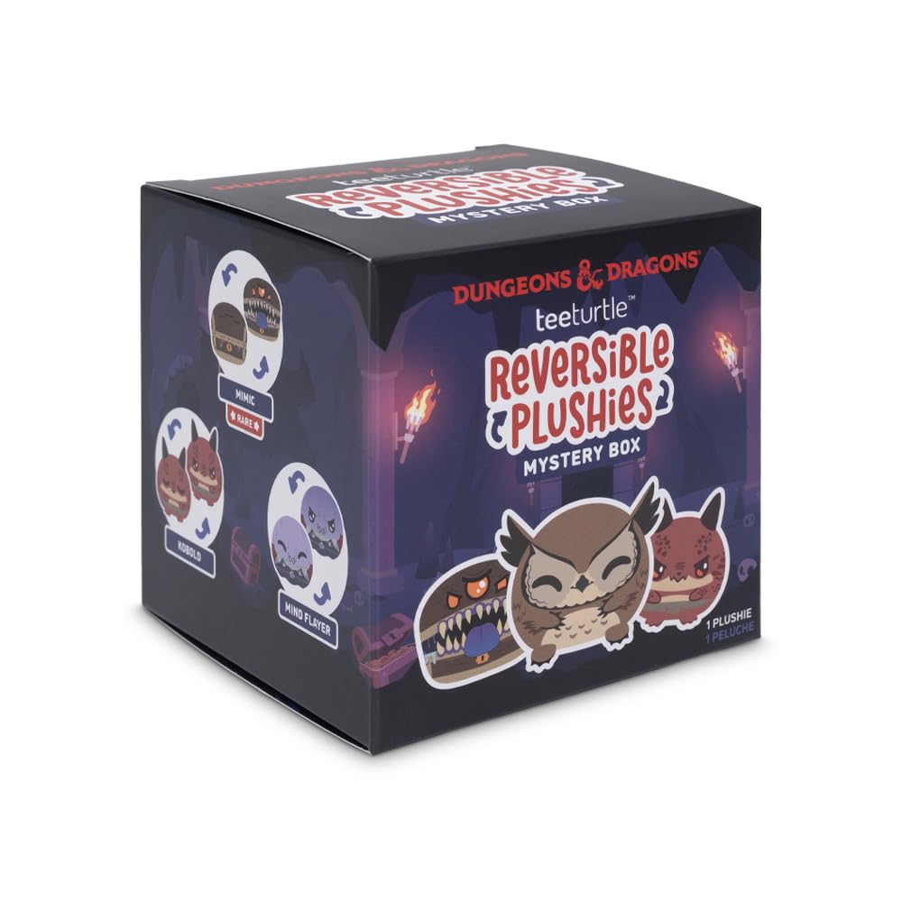 TeeTurtle Spongebob Squarepants Series Reversible Plushie Mystery Box - 3-Inch Mini Two-Sided Blind Box Plush with Embroidered Details - Cute Collectible Surprise Toy for Kids, Teens, and Adults