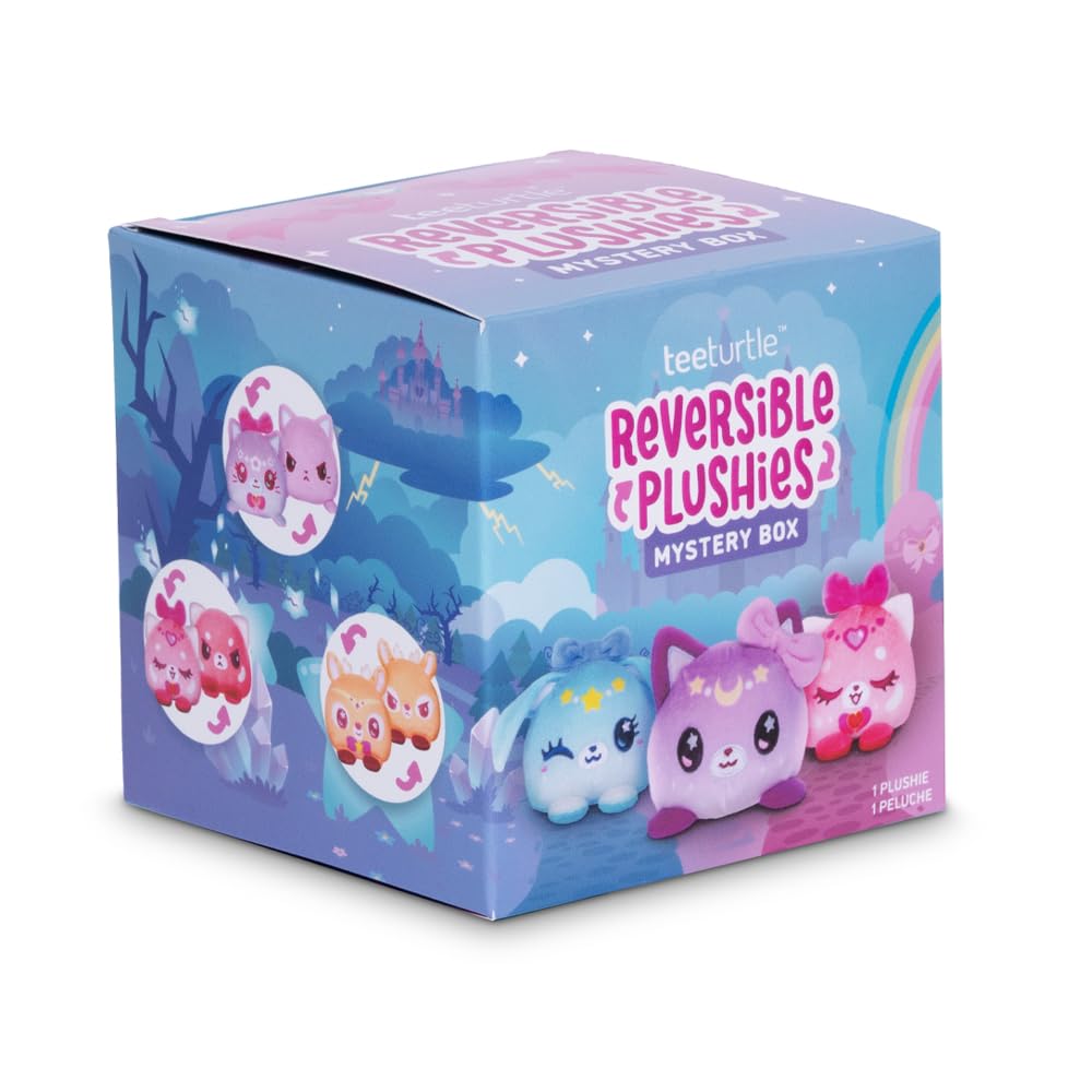 TeeTurtle Spongebob Squarepants Series Reversible Plushie Mystery Box - 3-Inch Mini Two-Sided Blind Box Plush with Embroidered Details - Cute Collectible Surprise Toy for Kids, Teens, and Adults