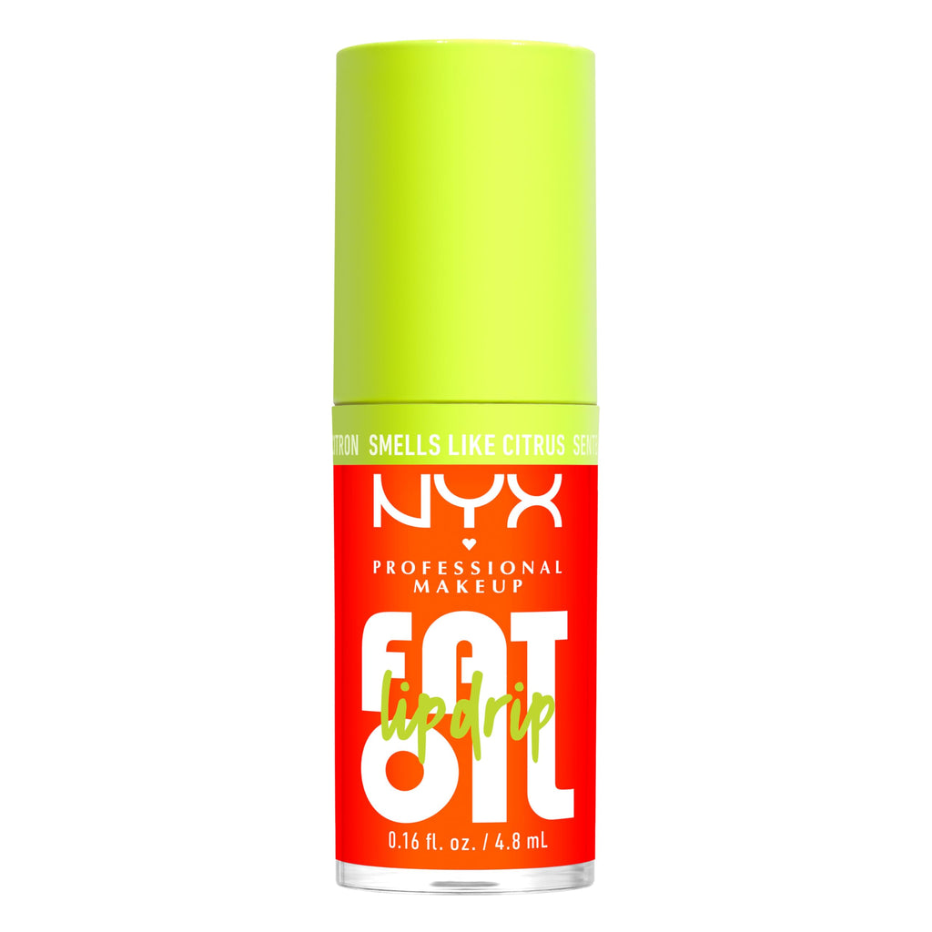 NYX PROFESSIONAL MAKEUP Fat Oil Lip Drip, Moisturizing Lip Oil Gloss, Vegan Tinted Formula, Up to 12 HR Hydration - Follow Back (Shimmering Warm Nude)