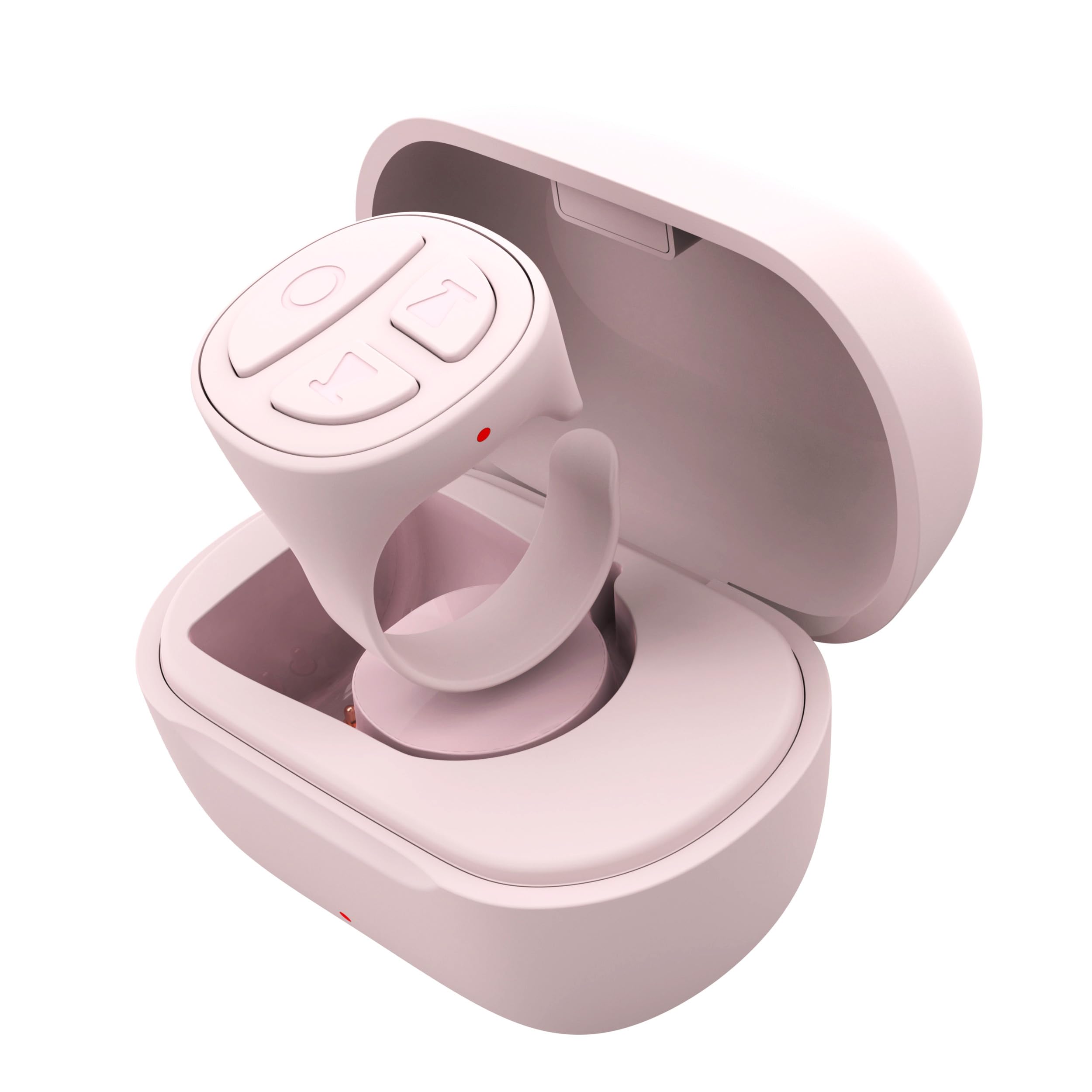 Tiktok Scrolling Ring, Bluetooth Camera Remote Control, Scrolling Ring Remote for iPhone TikTok FB YouTube IG Android Phone, Fingertip Wireless Scroller Page Turner (Baby Pink)