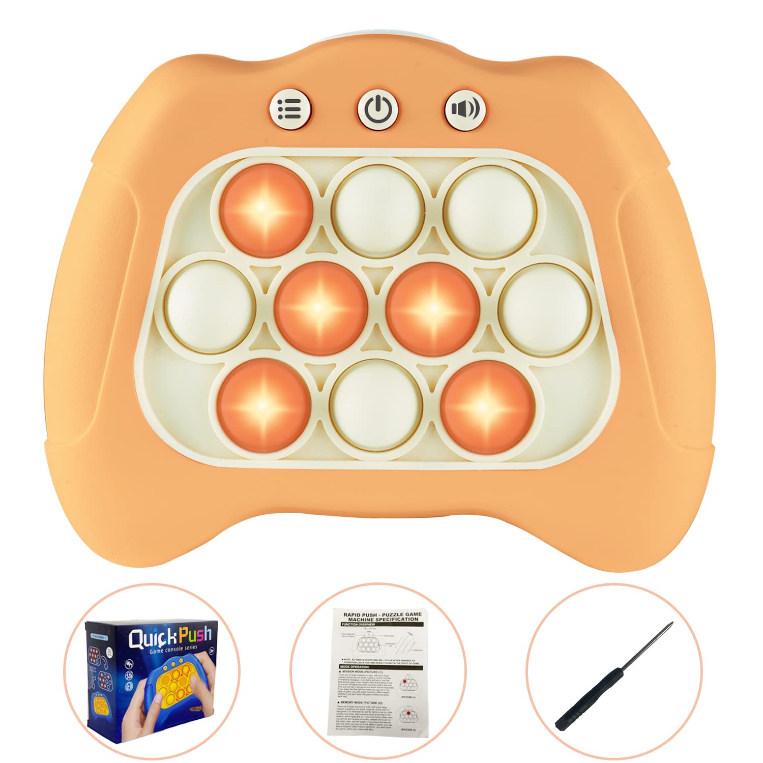 Intoypad Pop The Target! Handheld Speed Push Game Machine: A Fun Multiplayer Game for Family. Sensory Fidget Toy Christmas Toys Gifts for 6 7 8 9 10 11 12 Years Old Kids Road Trip Car Games Kids White