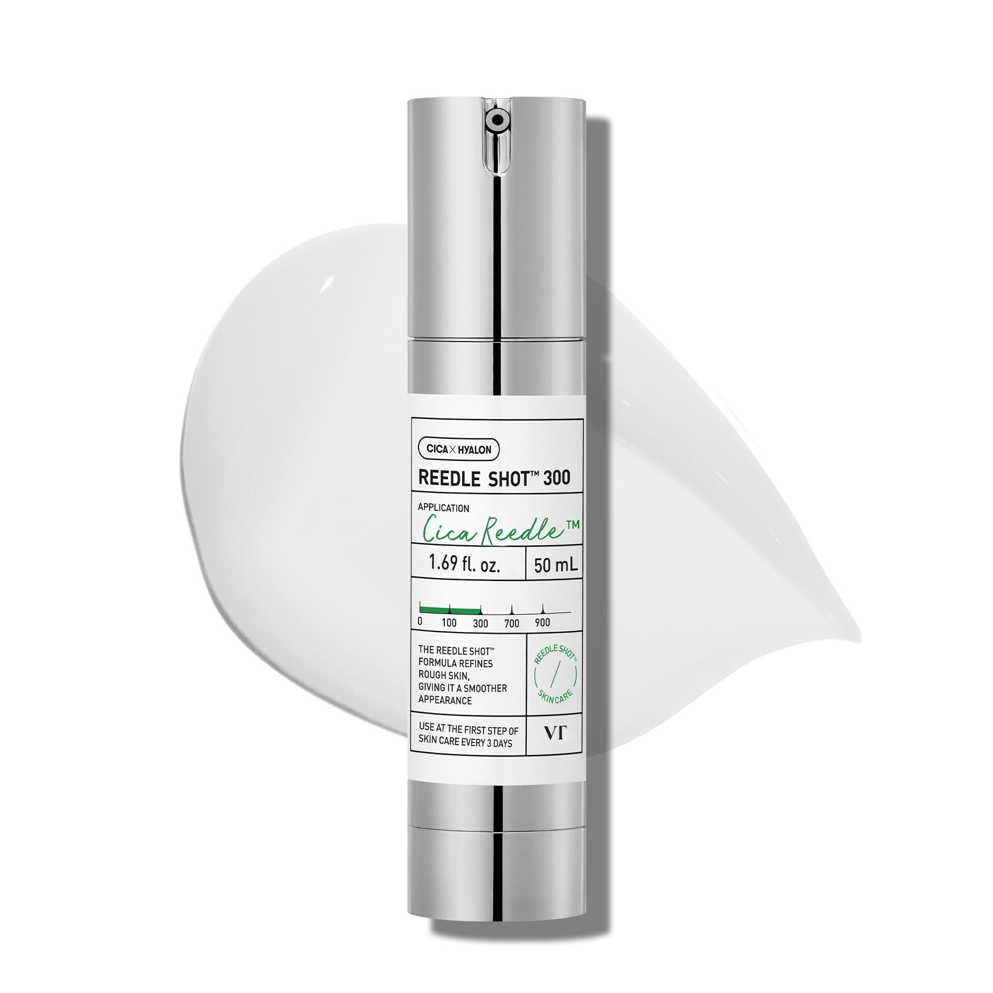 VT COSMETICS CICA Reedle Shot 100, Spicule Microneedling Serum for Pore Care & Exfoliation, Exosome, Centella Asiatica for Glass Skin, Skin Texture, Korean Liquid Skin Booster (1.69 Fl Oz / 50ml)