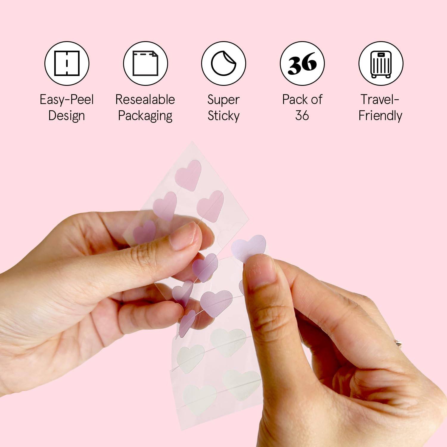 grace & stella Award Winning Pore Strip - Pimple Patches for Face - Hydrocolloid Acne Patches - Absorbs Zits, Reduces Redness - Cute Patches Dermatologist-Tested, Vegan (Multishape, 36 Count)