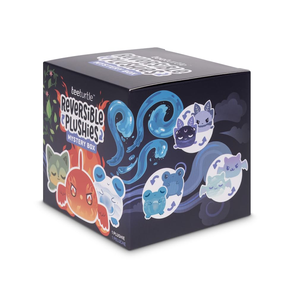 TeeTurtle Spongebob Squarepants Series Reversible Plushie Mystery Box - 3-Inch Mini Two-Sided Blind Box Plush with Embroidered Details - Cute Collectible Surprise Toy for Kids, Teens, and Adults