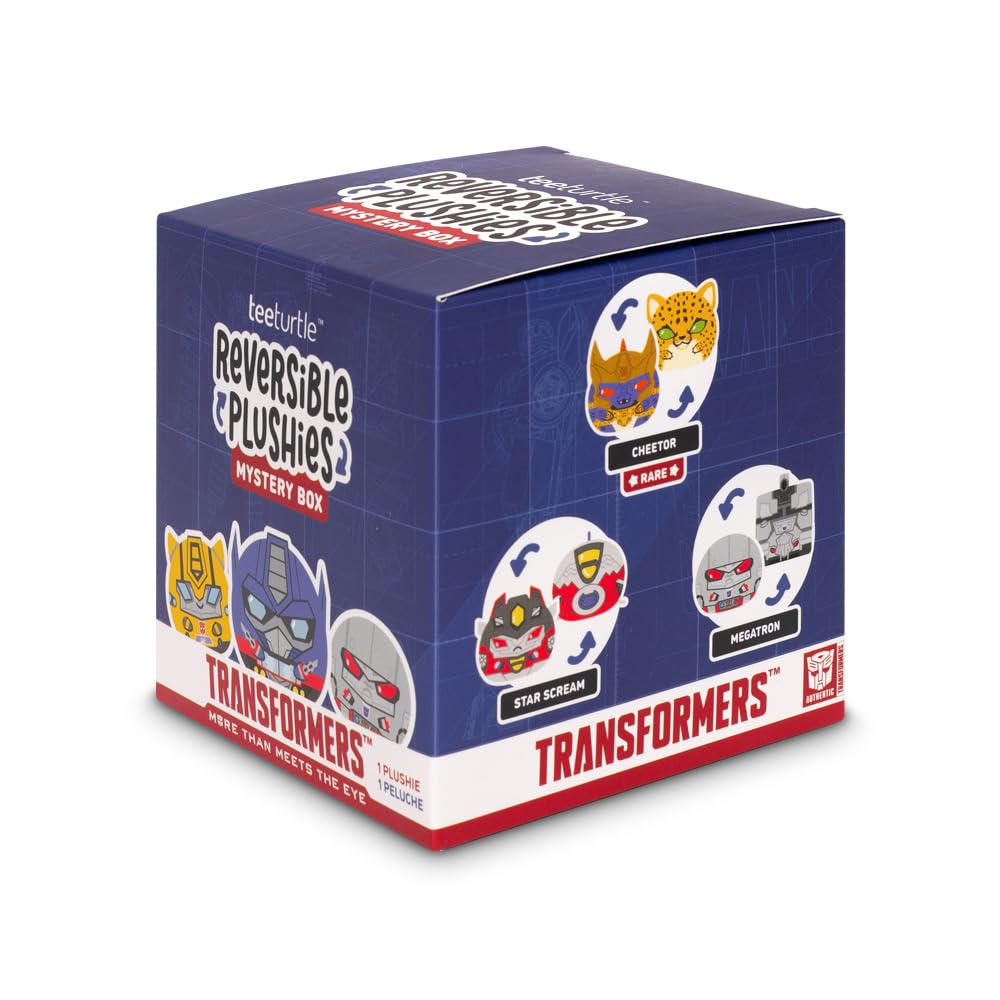 TeeTurtle Spongebob Squarepants Series Reversible Plushie Mystery Box - 3-Inch Mini Two-Sided Blind Box Plush with Embroidered Details - Cute Collectible Surprise Toy for Kids, Teens, and Adults