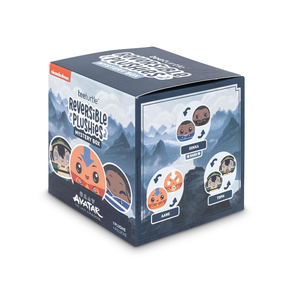 TeeTurtle Spongebob Squarepants Series Reversible Plushie Mystery Box - 3-Inch Mini Two-Sided Blind Box Plush with Embroidered Details - Cute Collectible Surprise Toy for Kids, Teens, and Adults
