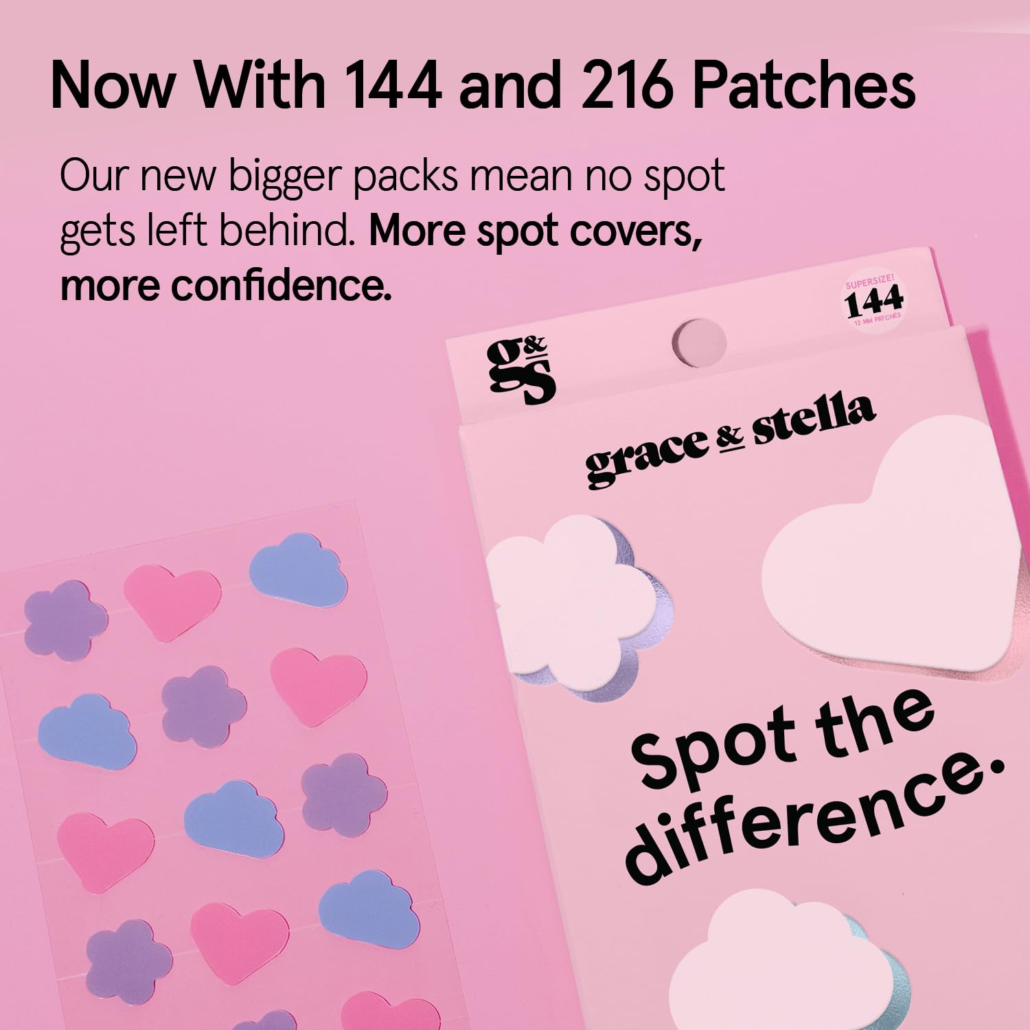 grace & stella Award Winning Pore Strip - Pimple Patches for Face - Hydrocolloid Acne Patches - Absorbs Zits, Reduces Redness - Cute Patches Dermatologist-Tested, Vegan (Multishape, 36 Count)