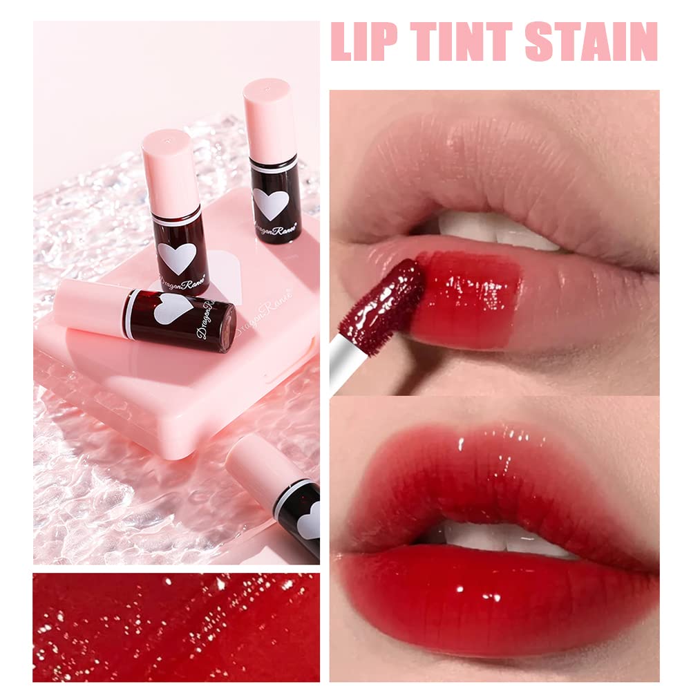 Miniling 6-Color Korean Lip Tint Set - Watery, Velvet Matte Lipsticks for Lips and Cheeks - Long-Lasting, Non-Stick, Shimmery