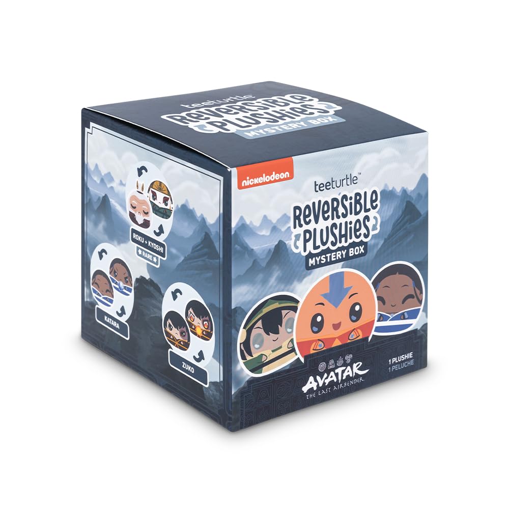 TeeTurtle Spongebob Squarepants Series Reversible Plushie Mystery Box - 3-Inch Mini Two-Sided Blind Box Plush with Embroidered Details - Cute Collectible Surprise Toy for Kids, Teens, and Adults