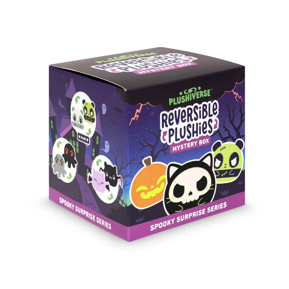 TeeTurtle Spongebob Squarepants Series Reversible Plushie Mystery Box - 3-Inch Mini Two-Sided Blind Box Plush with Embroidered Details - Cute Collectible Surprise Toy for Kids, Teens, and Adults