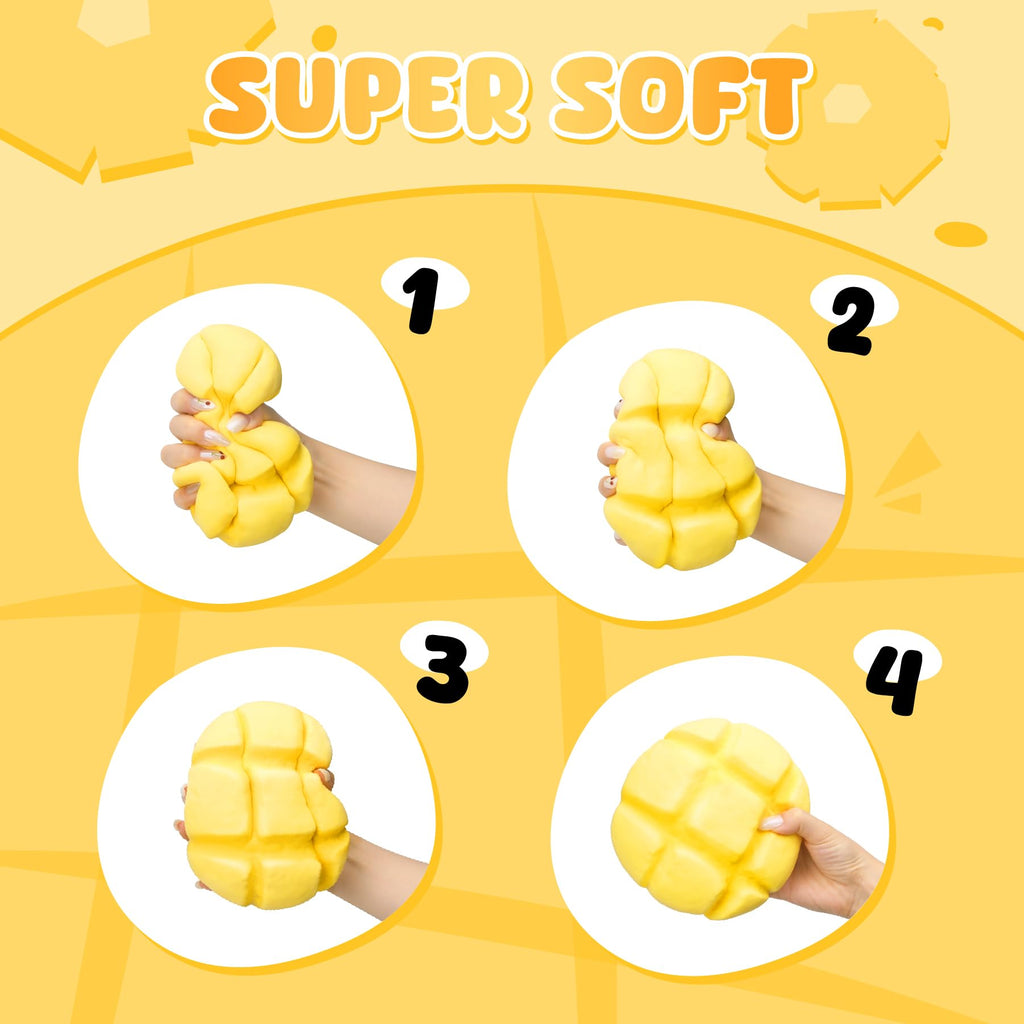 3 Pack Slow Rising Squishy Butter Bread, Realistic Bread Squishies with Butter Scent, Soft Sticky Squishy Toy, Stress Relief Fidget for Focus, Popular Squishies Gift Party Favor