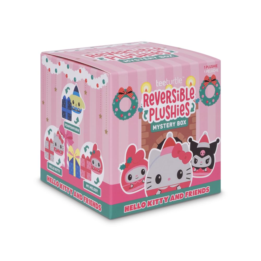 TeeTurtle Spongebob Squarepants Series Reversible Plushie Mystery Box - 3-Inch Mini Two-Sided Blind Box Plush with Embroidered Details - Cute Collectible Surprise Toy for Kids, Teens, and Adults