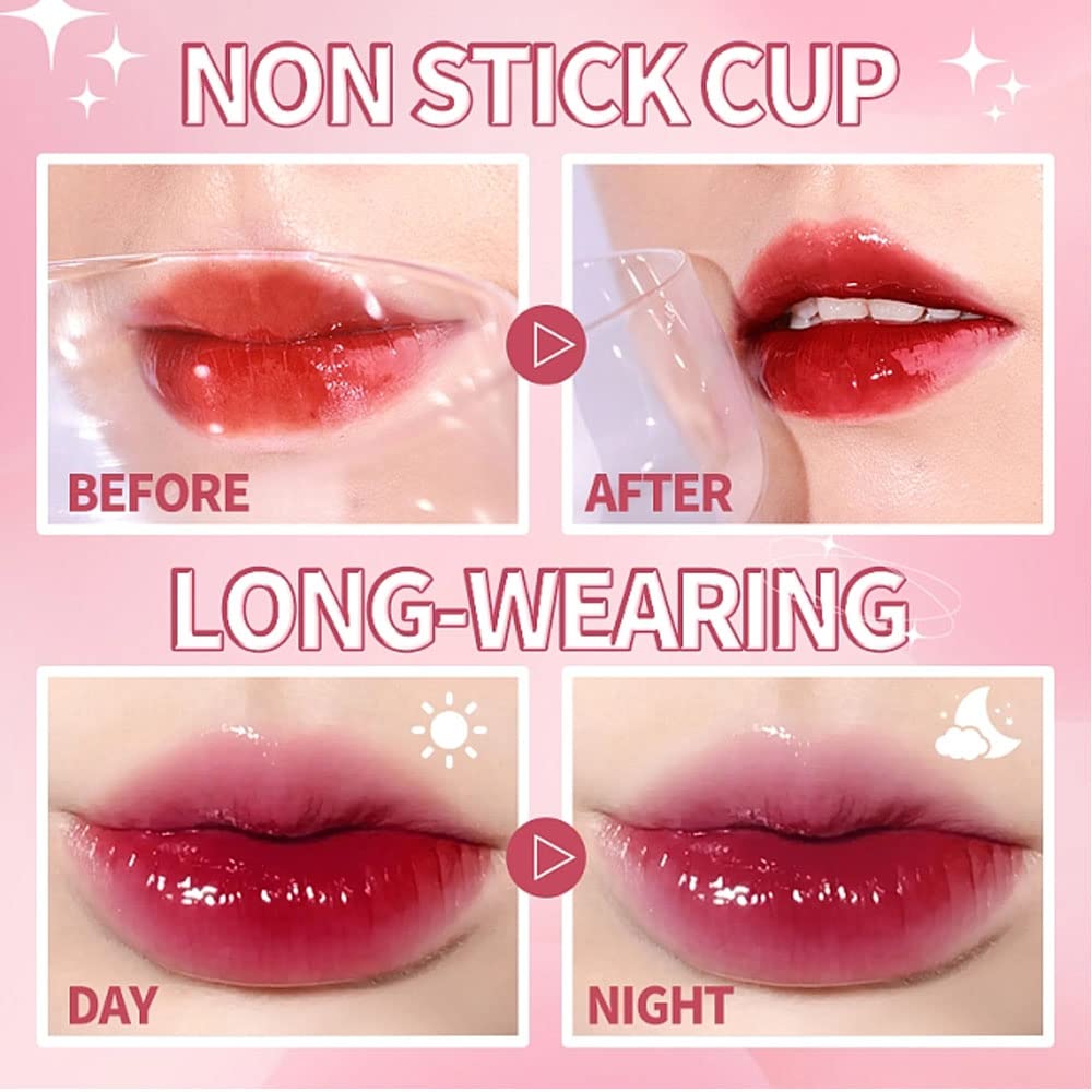 Miniling 6-Color Korean Lip Tint Set - Watery, Velvet Matte Lipsticks for Lips and Cheeks - Long-Lasting, Non-Stick, Shimmery