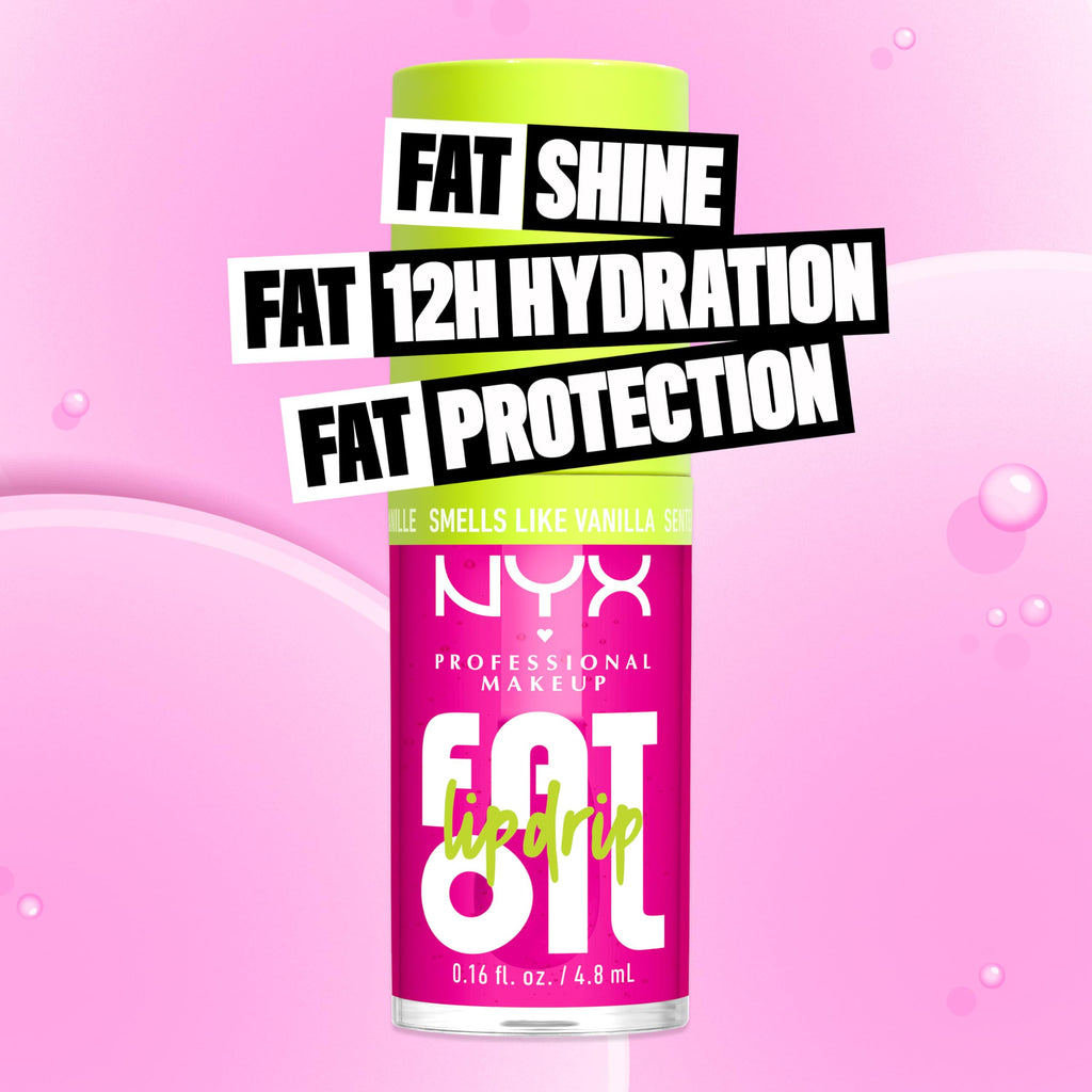 NYX PROFESSIONAL MAKEUP Fat Oil Lip Drip, Moisturizing Lip Oil Gloss, Vegan Tinted Formula, Up to 12 HR Hydration - Follow Back (Shimmering Warm Nude)