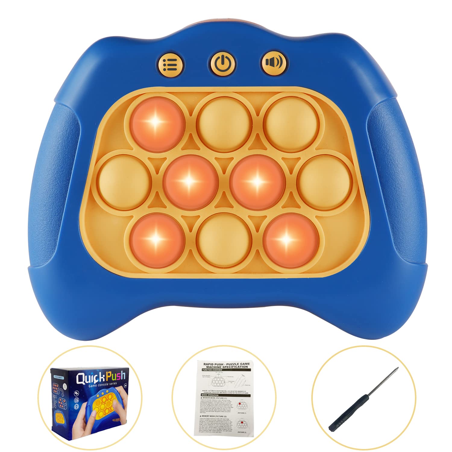 Intoypad Pop The Target! Handheld Speed Push Game Machine: A Fun Multiplayer Game for Family. Sensory Fidget Toy Christmas Toys Gifts for 6 7 8 9 10 11 12 Years Old Kids Road Trip Car Games Kids White