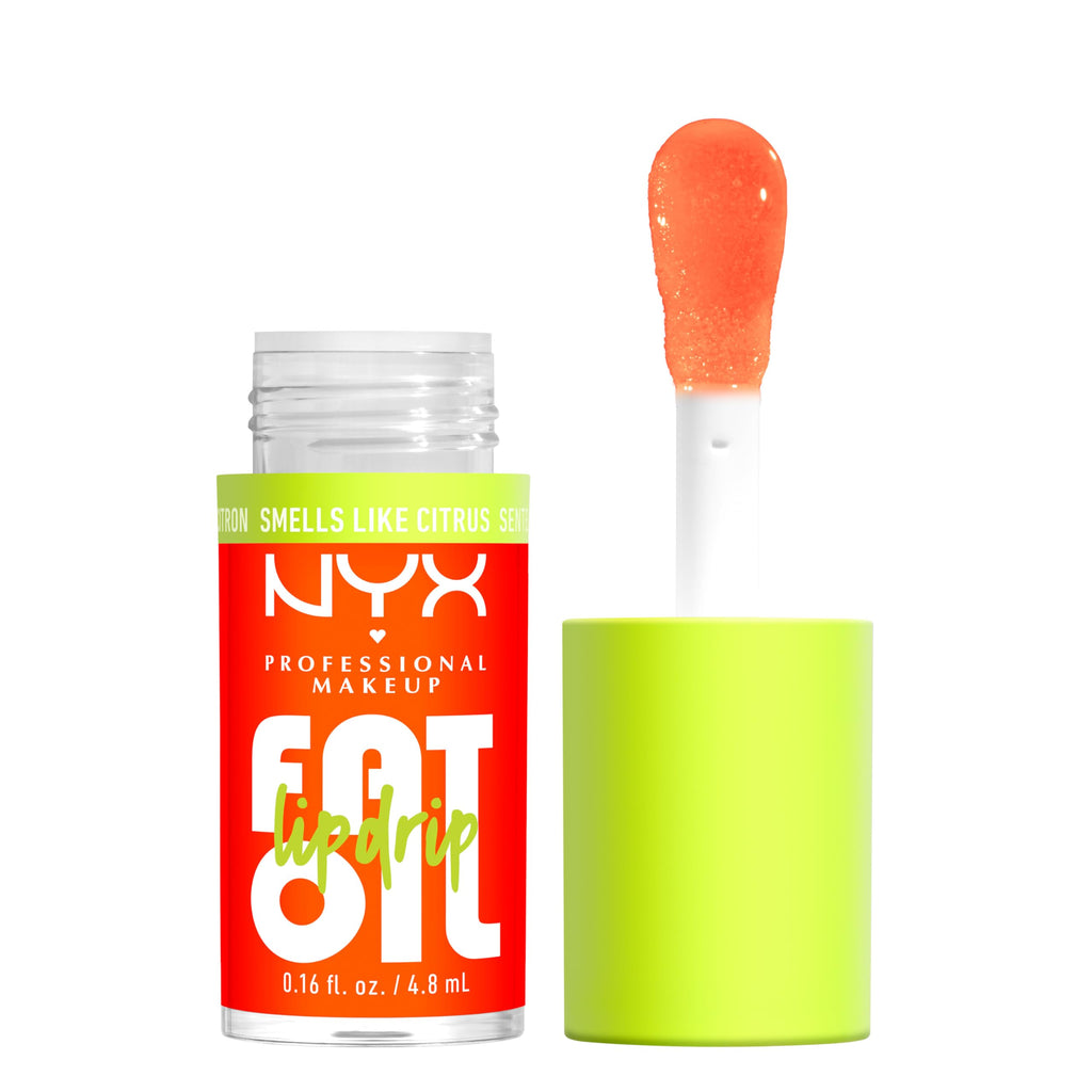 NYX PROFESSIONAL MAKEUP Fat Oil Lip Drip, Moisturizing Lip Oil Gloss, Vegan Tinted Formula, Up to 12 HR Hydration - Follow Back (Shimmering Warm Nude)