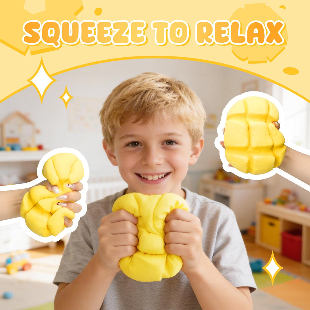 3 Pack Slow Rising Squishy Butter Bread, Realistic Bread Squishies with Butter Scent, Soft Sticky Squishy Toy, Stress Relief Fidget for Focus, Popular Squishies Gift Party Favor