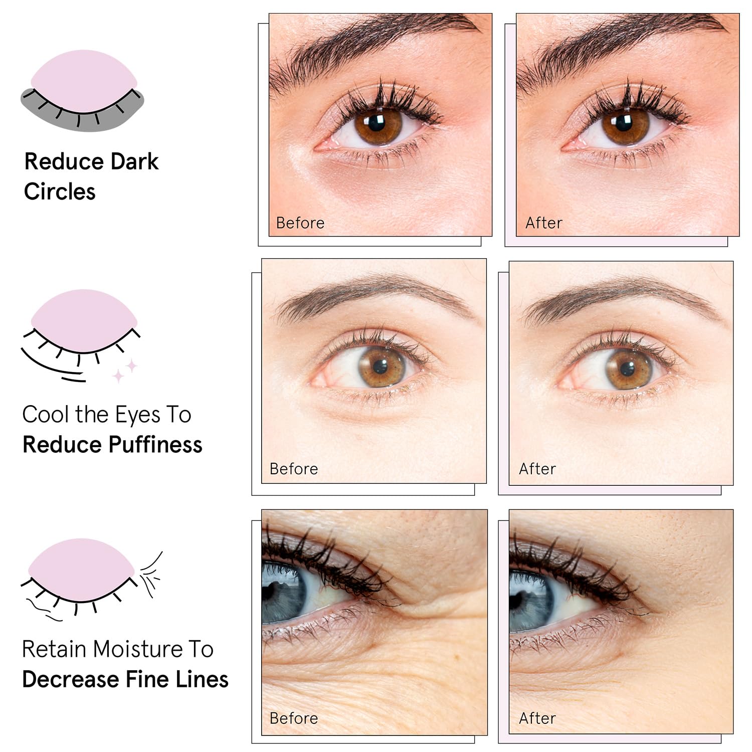 grace & stella Retinol Under Eye Patches for Puffy Eyes & Dark Circles - Restoring Gel Under Eye Masks with Hyaluronic Acid - Birthday Gifts for Women, Bachelorette Party Favors (Purple, 24 Pairs)