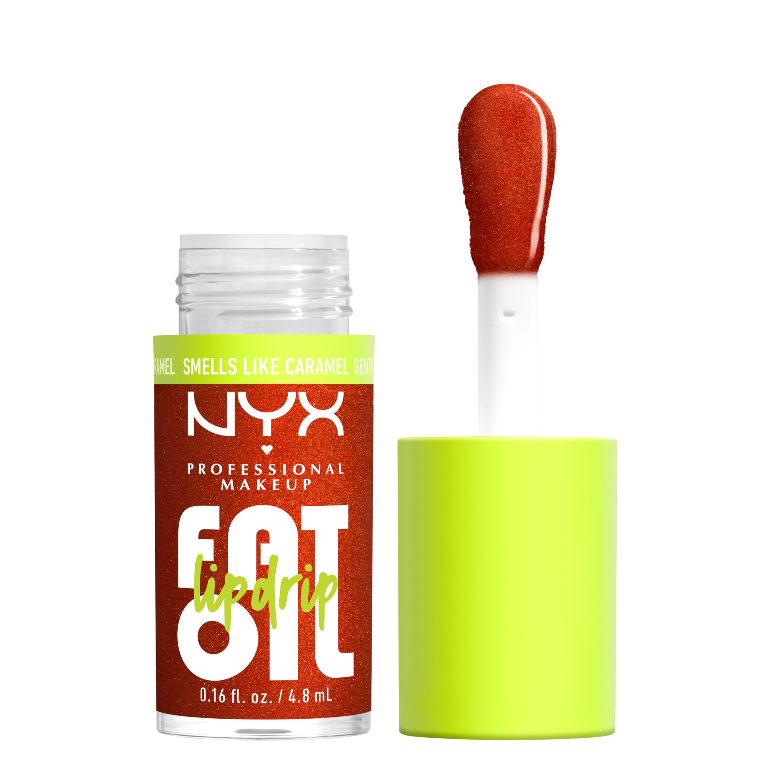NYX PROFESSIONAL MAKEUP Fat Oil Lip Drip, Moisturizing Lip Oil Gloss, Vegan Tinted Formula, Up to 12 HR Hydration - Follow Back (Shimmering Warm Nude)