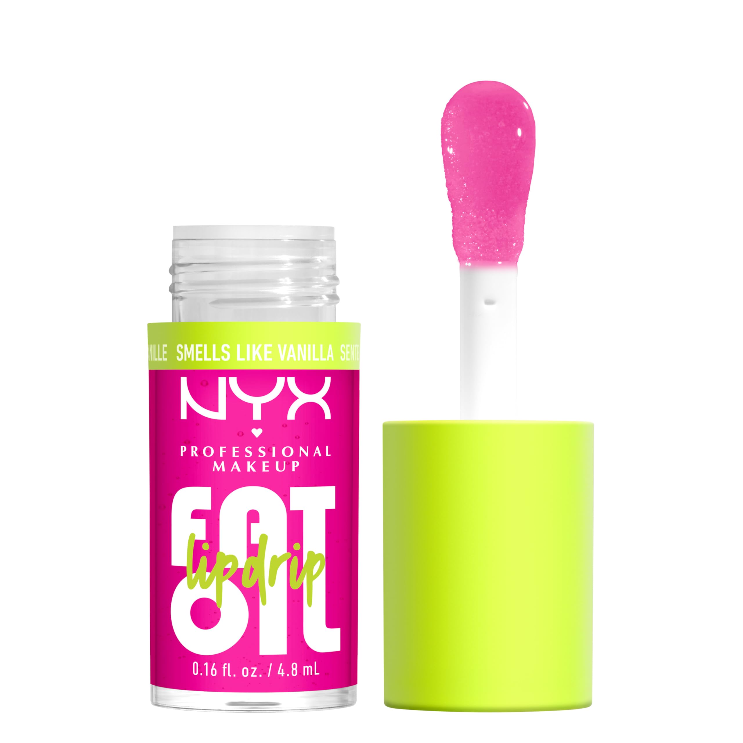 NYX PROFESSIONAL MAKEUP Fat Oil Lip Drip, Moisturizing Lip Oil Gloss, Vegan Tinted Formula, Up to 12 HR Hydration - Follow Back (Shimmering Warm Nude)