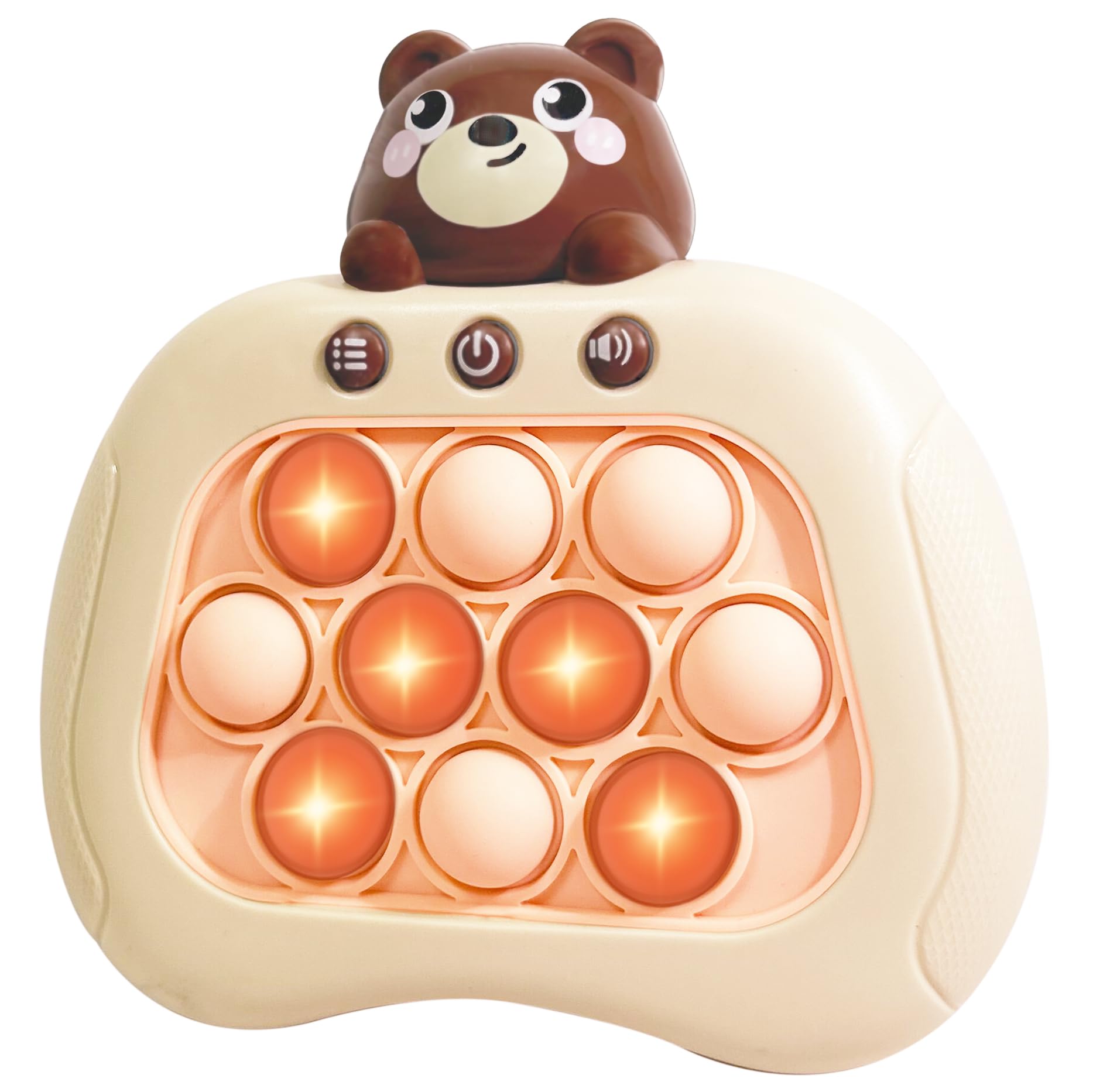Intoypad Pop The Target! Handheld Speed Push Game Machine: A Fun Multiplayer Game for Family. Sensory Fidget Toy Christmas Toys Gifts for 6 7 8 9 10 11 12 Years Old Kids Road Trip Car Games Kids White