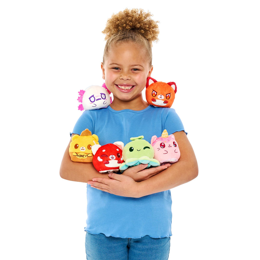 TeeTurtle Spongebob Squarepants Series Reversible Plushie Mystery Box - 3-Inch Mini Two-Sided Blind Box Plush with Embroidered Details - Cute Collectible Surprise Toy for Kids, Teens, and Adults