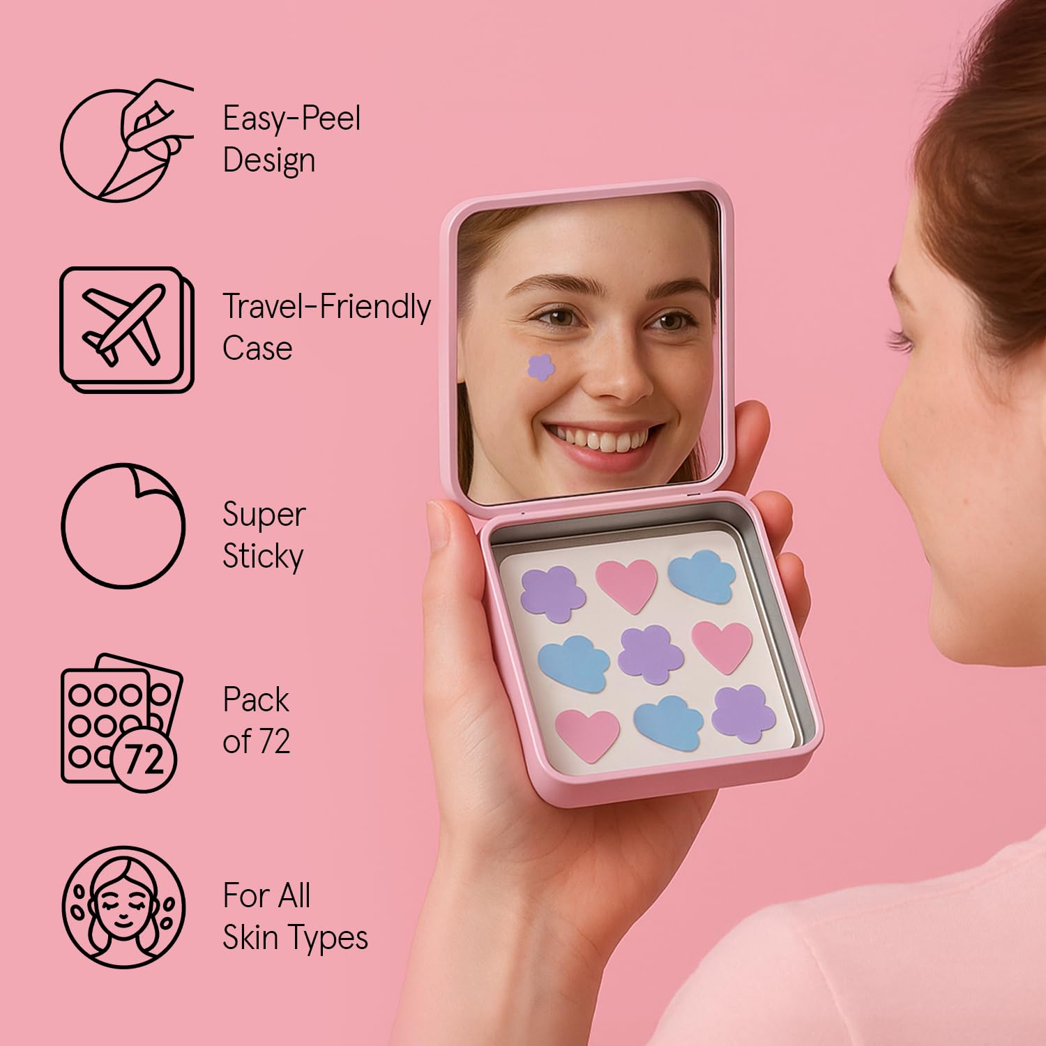 grace & stella Award Winning Pore Strip - Pimple Patches for Face - Hydrocolloid Acne Patches - Absorbs Zits, Reduces Redness - Cute Patches Dermatologist-Tested, Vegan (Multishape, 36 Count)
