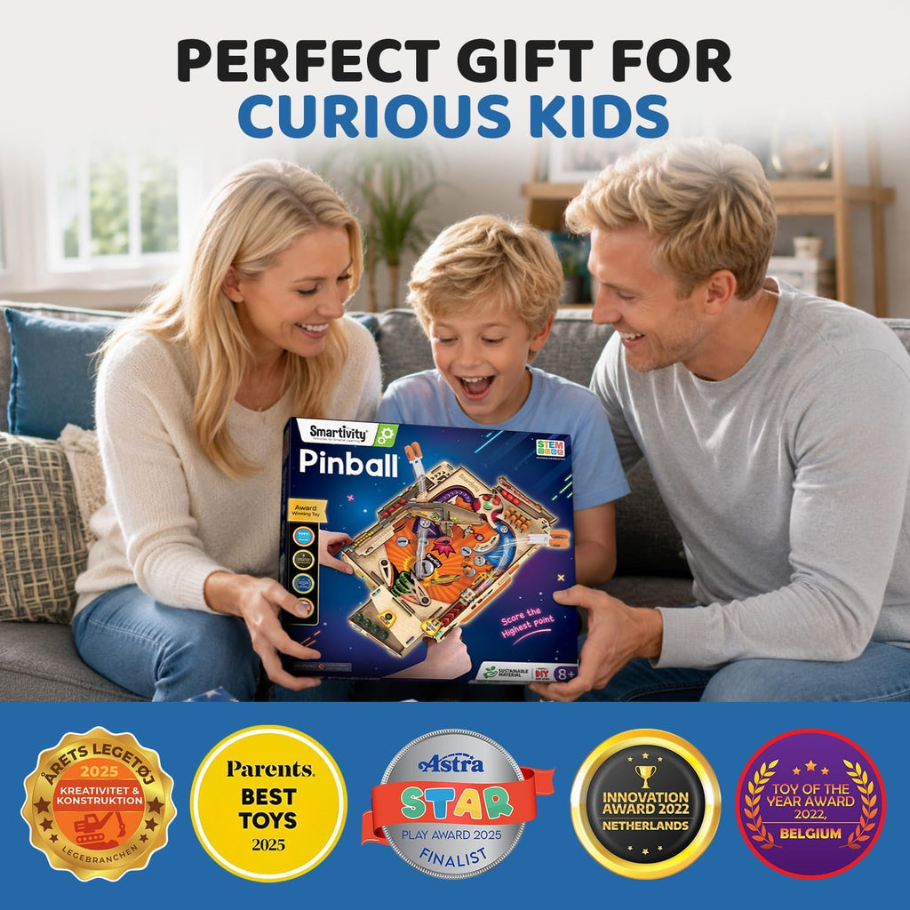 Smartivity DIY Pinball Machine for Kids 8-14 Years Old | Global Award Winning Arcade Game | Build Your Own Pinball I Birthday Gift for Smart Kids | STEM Toy for Boys & Girls