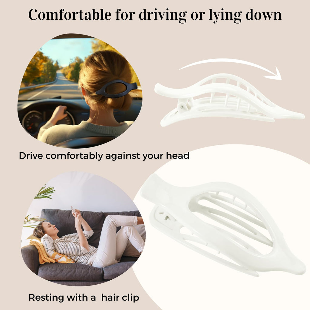 8 Pack Flat Hair Clips for Women,Matte No Crease Flat Claw Clips, Large Strong Hold Barrettes for Thick & Thin Hair, French Duckbill Styling Accessories