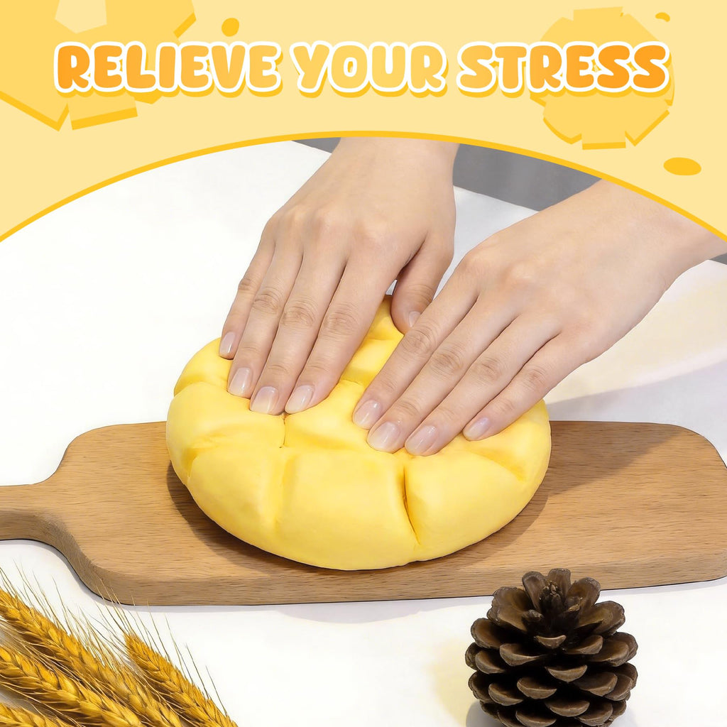 3 Pack Slow Rising Squishy Butter Bread, Realistic Bread Squishies with Butter Scent, Soft Sticky Squishy Toy, Stress Relief Fidget for Focus, Popular Squishies Gift Party Favor