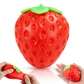 3Pcs Big Taba Squishies Strawberry, Cute Strawberry Squeeze Toys, Upgrade Fruit Squishies, Kawaii Sticky Stress Toy, Clear Fidget Toys, Valentines Gift for Kids, Teen Boys Girls Birthday Gift Ideas