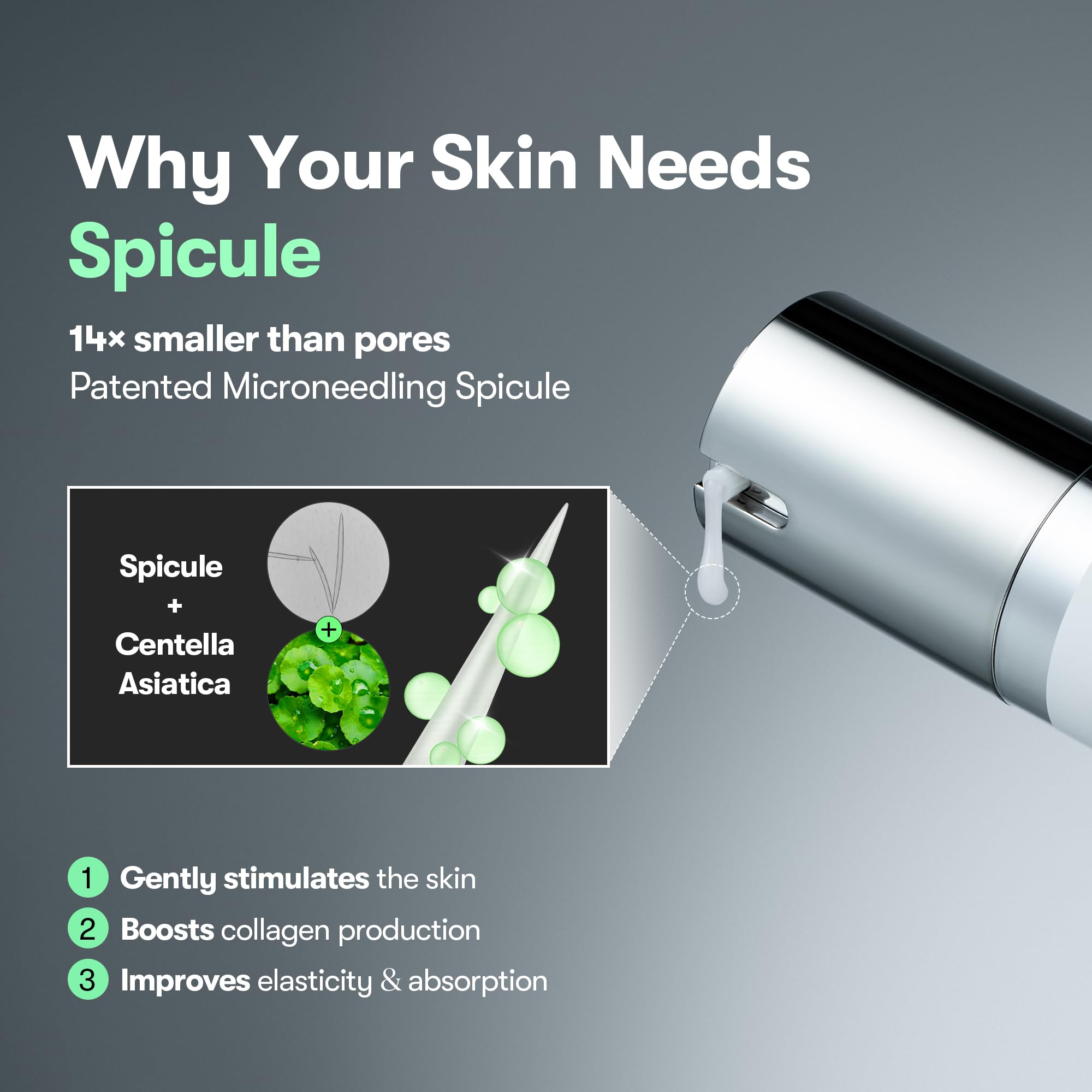 VT COSMETICS CICA Reedle Shot 100, Spicule Microneedling Serum for Pore Care & Exfoliation, Exosome, Centella Asiatica for Glass Skin, Skin Texture, Korean Liquid Skin Booster (1.69 Fl Oz / 50ml)