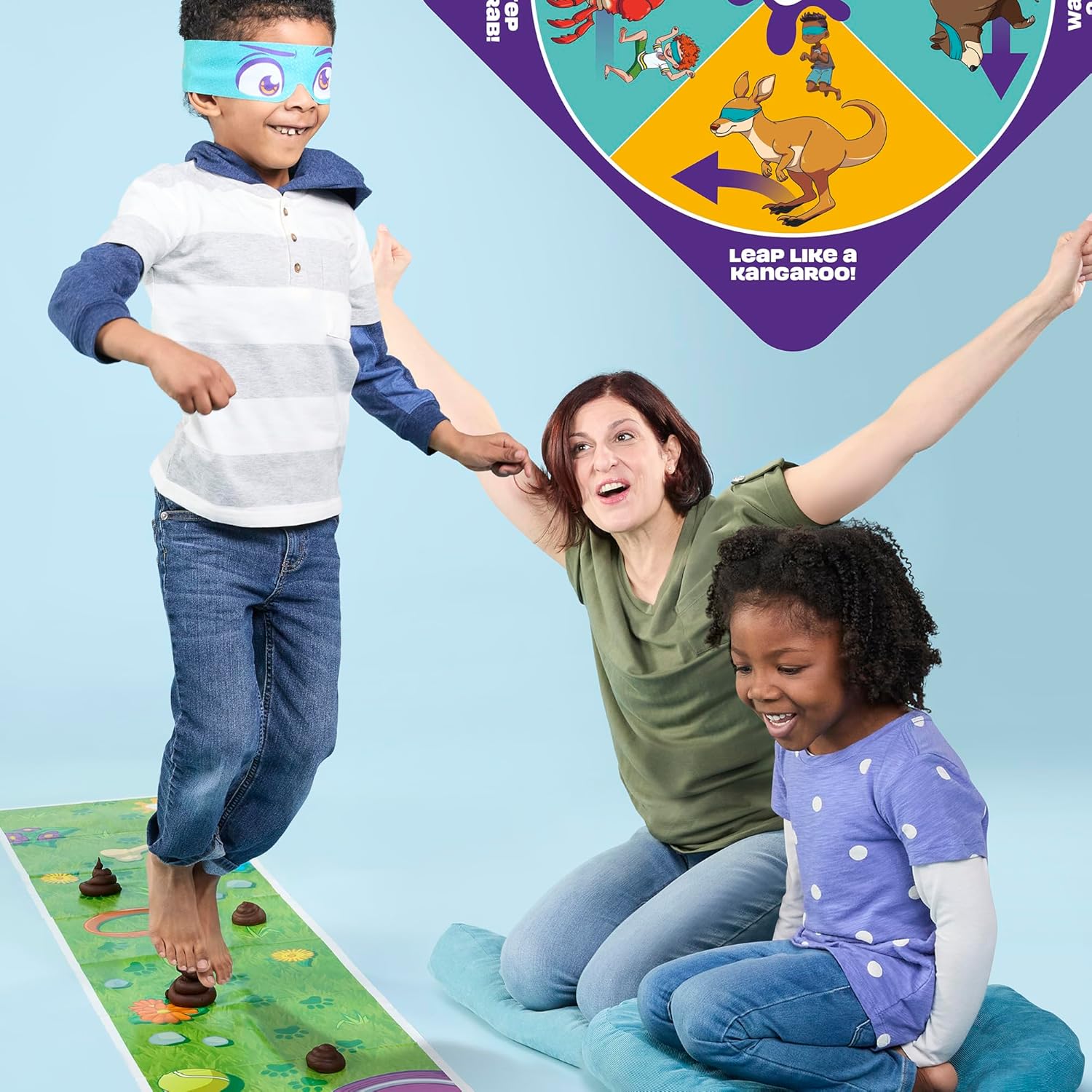Hasbro Gaming Don't Step in It Preschool Game I Blindfolded, Poop Party Game | Spinner with 8 Fun Animal Moves | Ages 4+| 1+ Players I Funny Kids Board Games | Easter Gift for Kids