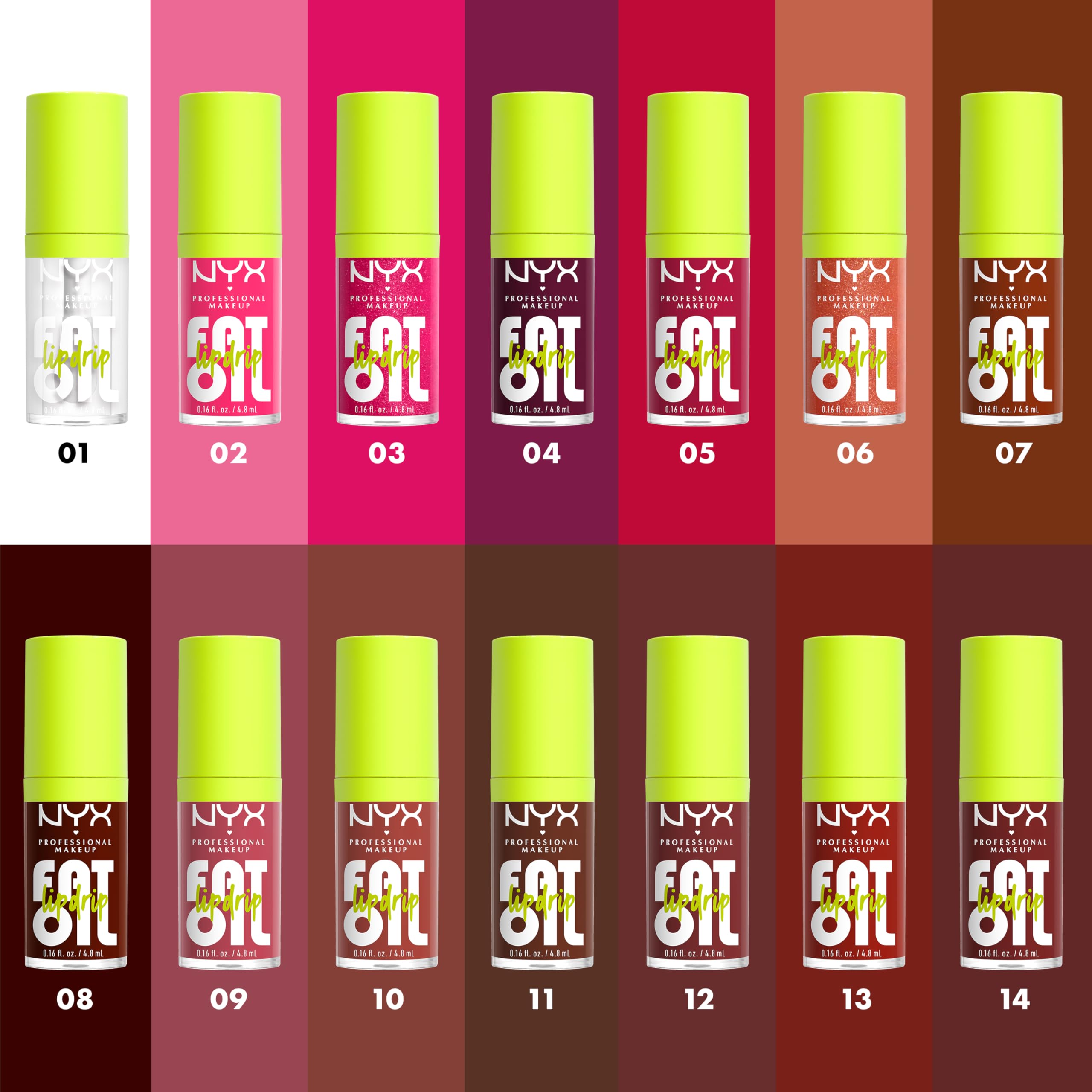 NYX PROFESSIONAL MAKEUP Fat Oil Lip Drip, Moisturizing Lip Oil Gloss, Vegan Tinted Formula, Up to 12 HR Hydration - Follow Back (Shimmering Warm Nude)