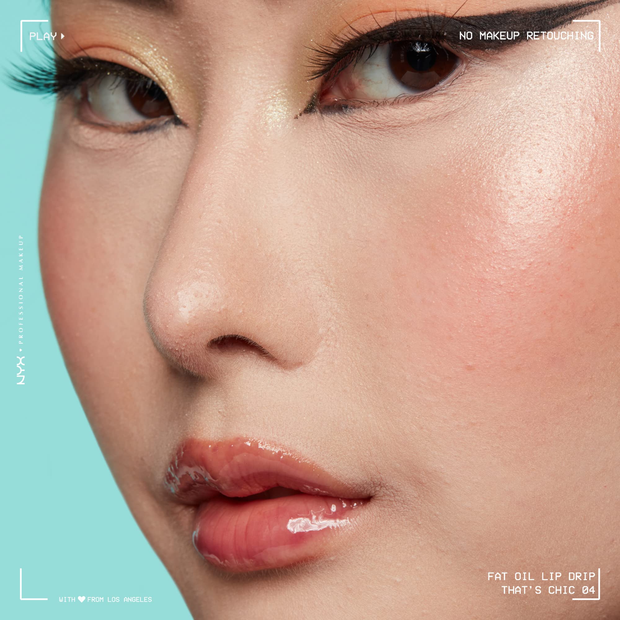 NYX PROFESSIONAL MAKEUP Fat Oil Lip Drip, Moisturizing Lip Oil Gloss, Vegan Tinted Formula, Up to 12 HR Hydration - Follow Back (Shimmering Warm Nude)