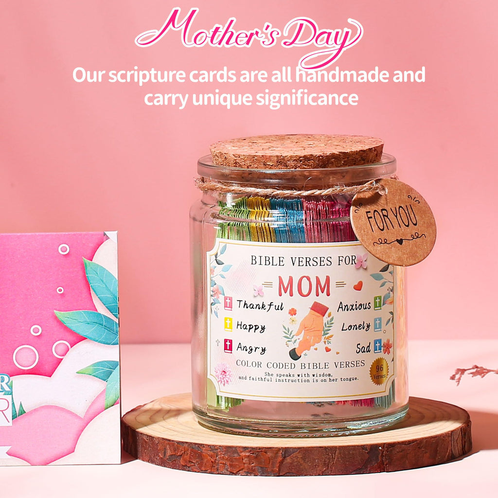 Bible Verse Jar, Read Me When Bible Verses Jar for Daily Encouragement - Christian Gifts for Women, Mothers Day Gift for Mom, Birthday Gifts, Graduation Gift, Prayer Cards With A 48-inch Ribbon Bow