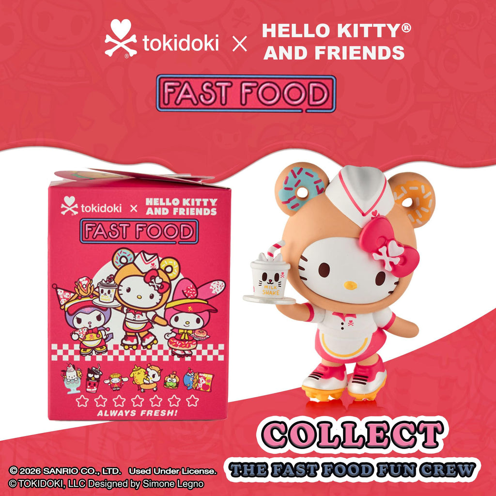 tokidoki™ - Hello Kitty® and Friends Fast Food Blind Box - 1 Pack of Cute Mystery Mini Collectibles - Collectible Art for Girls, Valentine's & Birthday Gifts - 2.75 Inches