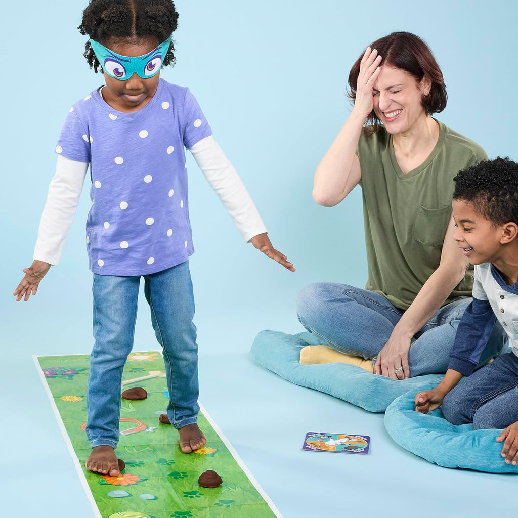 Hasbro Gaming Don't Step in It Preschool Game I Blindfolded, Poop Party Game | Spinner with 8 Fun Animal Moves | Ages 4+| 1+ Players I Funny Kids Board Games | Easter Gift for Kids