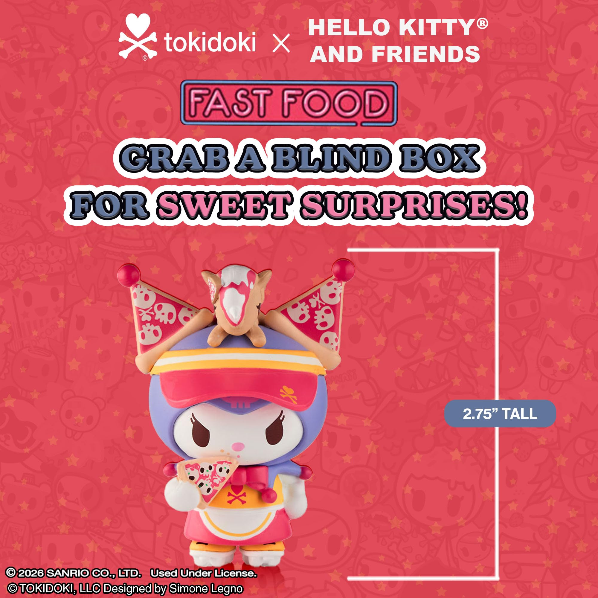 tokidoki™ - Hello Kitty® and Friends Fast Food Blind Box - 1 Pack of Cute Mystery Mini Collectibles - Collectible Art for Girls, Valentine's & Birthday Gifts - 2.75 Inches