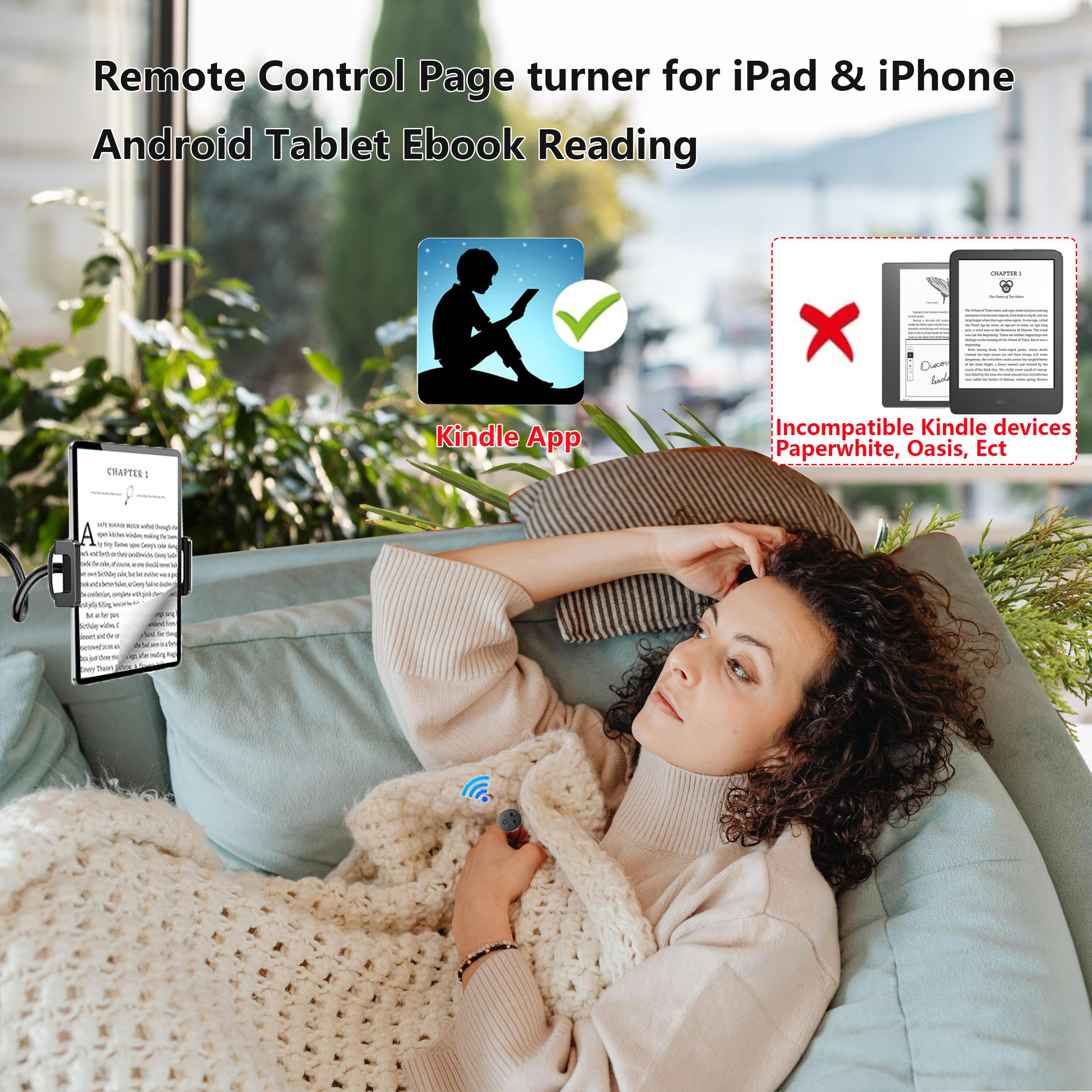 Tiktok Scrolling Ring, Bluetooth Camera Remote Control, Scrolling Ring Remote for iPhone TikTok FB YouTube IG Android Phone, Fingertip Wireless Scroller Page Turner (Baby Pink)