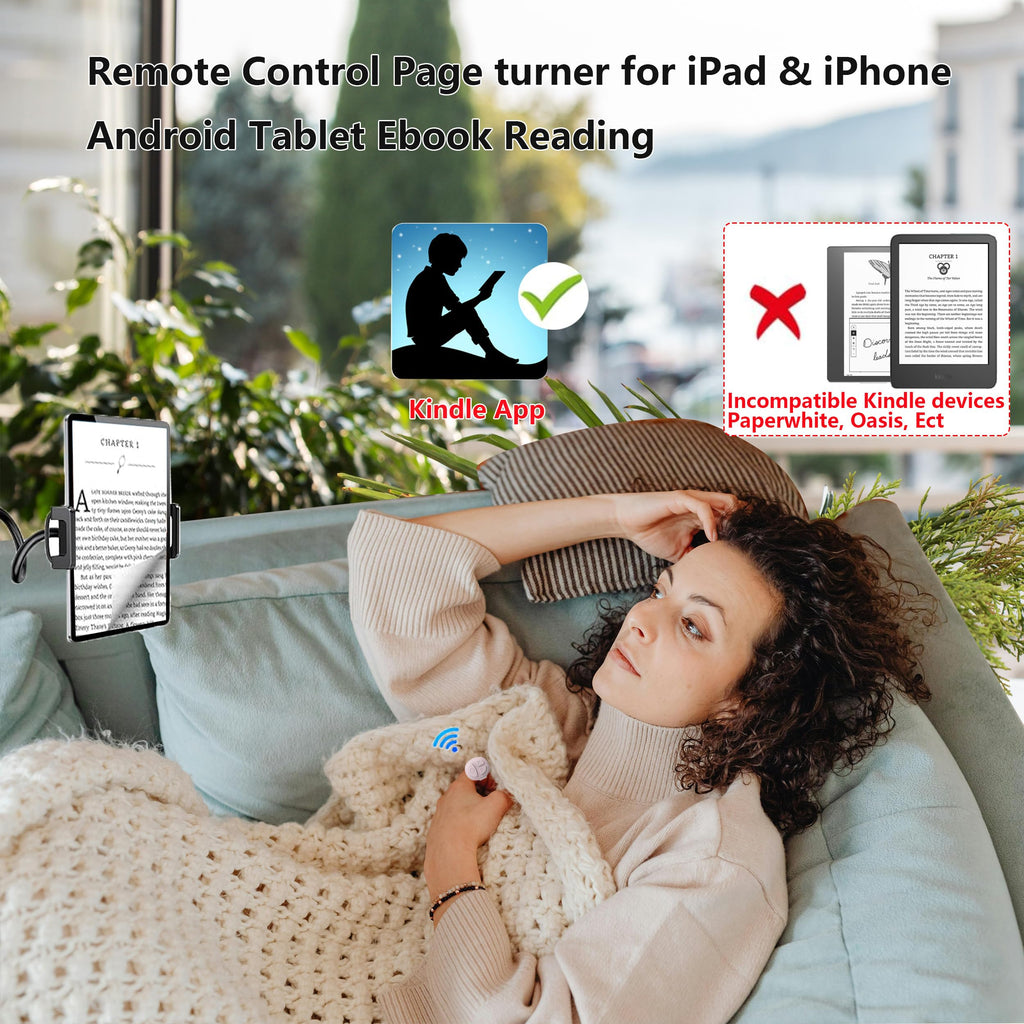 Tiktok Scrolling Ring, Bluetooth Camera Remote Control, Scrolling Ring Remote for iPhone TikTok FB YouTube IG Android Phone, Fingertip Wireless Scroller Page Turner (Baby Pink)